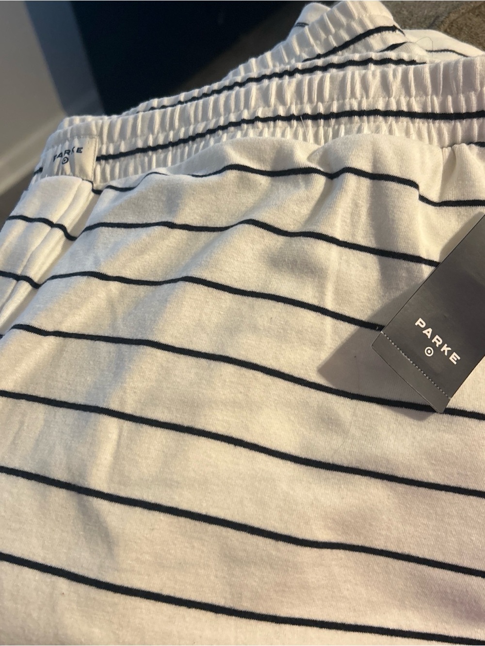 ParkexTarget White & Navy Striped Lounge Pants NWT